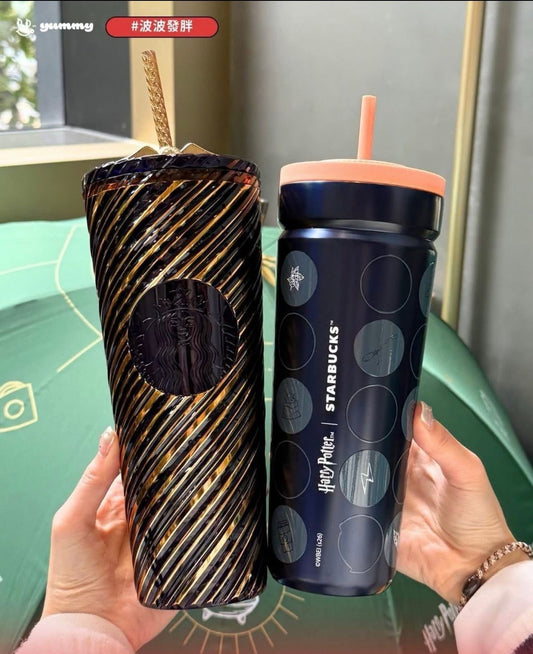 Vaso Térmico Azul con Popote Reutilizable y Caja | Mantiene Frío hasta 9 hrs