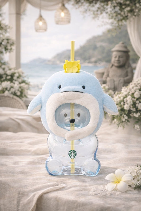 Vaso Bearista frío de cristal Jeju Dolphin Bearista de 591 ml  Jeju Starbucks Corea 2026