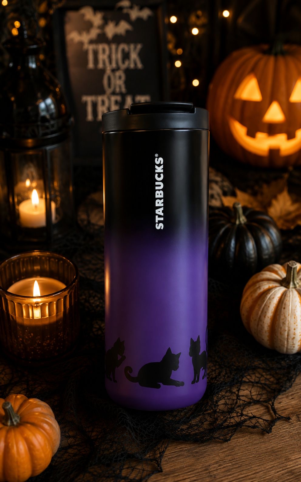 Starbucks Halloween Ombre Black Cat Tumbler | Europa 2026