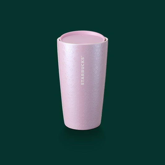 Vaso de Ceramica 12oz Ceramic Pink Milky Island
