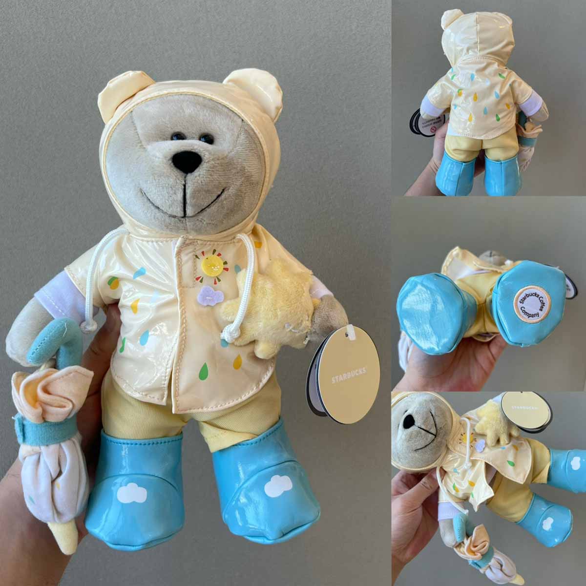 Peluche Oso Bearista Starbucks China 2024 Summer Shine Rain Series