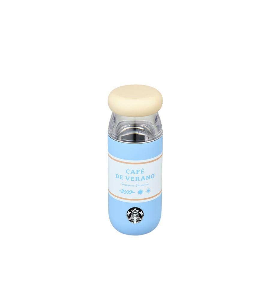 Botella Azul con Popote y Tapa Starbucks Korea 2025 Summer season1 series  355ml 12.49oz