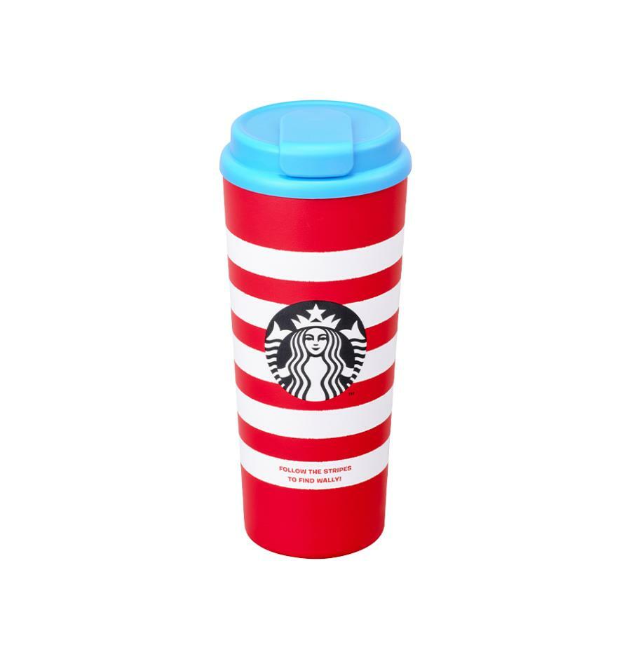 Vaso Elma Acero inoxidable a rayas Wheres Wally? 473ml Starbucks Series