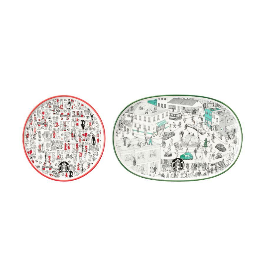 Juego de Platos Wheres Wally? Starbucks