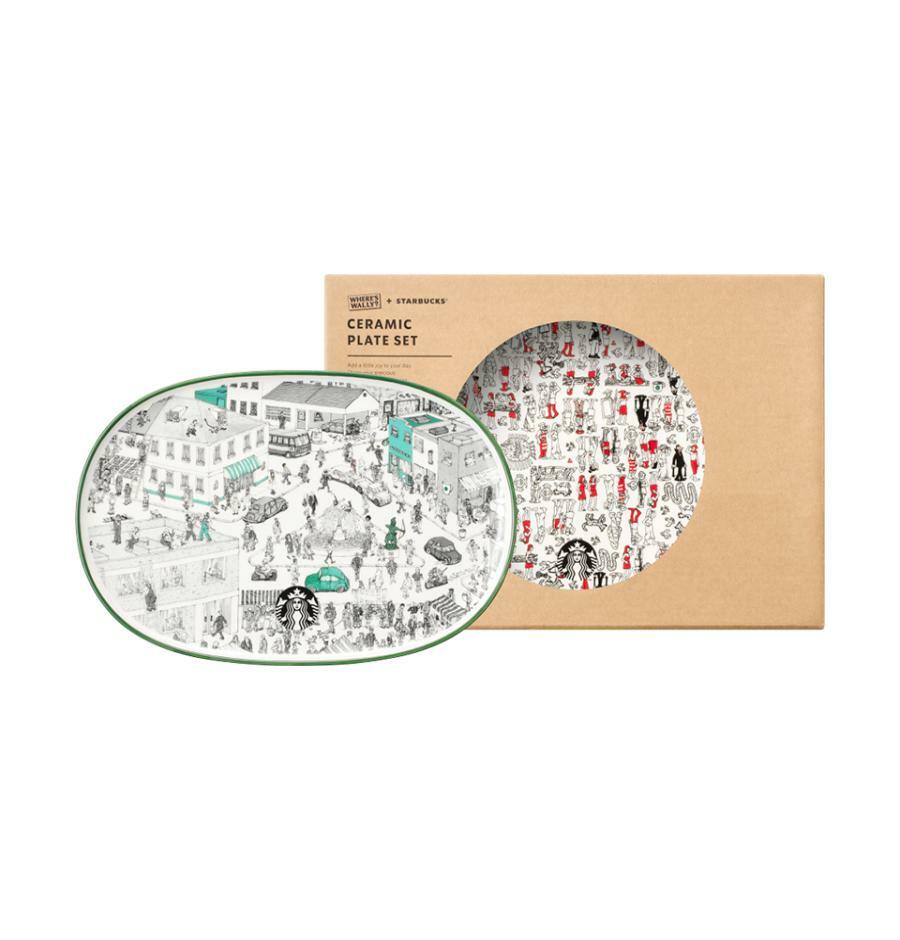 Juego de Platos Wheres Wally? Starbucks