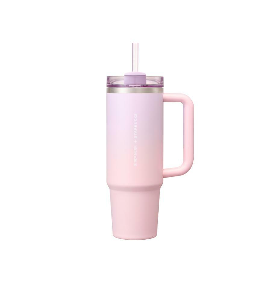 Vaso Stanley Quencher de acero inoxidable Blooming de 887 ml Starbucks Corea Sakura 2026 Pink Collection