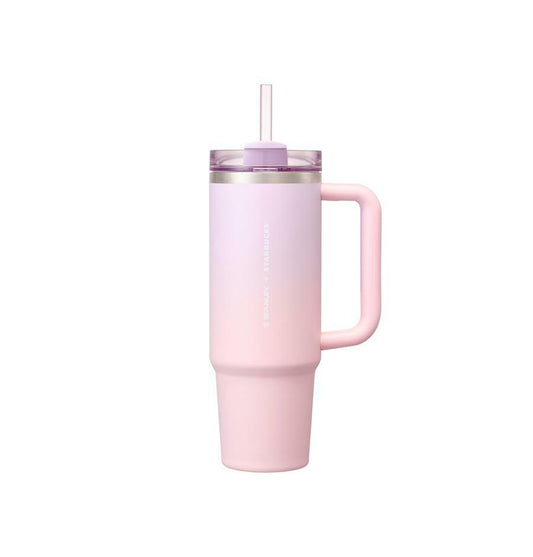 Vaso Stanley Quencher de acero inoxidable Blooming de 887 ml Starbucks Corea Sakura 2026 Pink Collection
