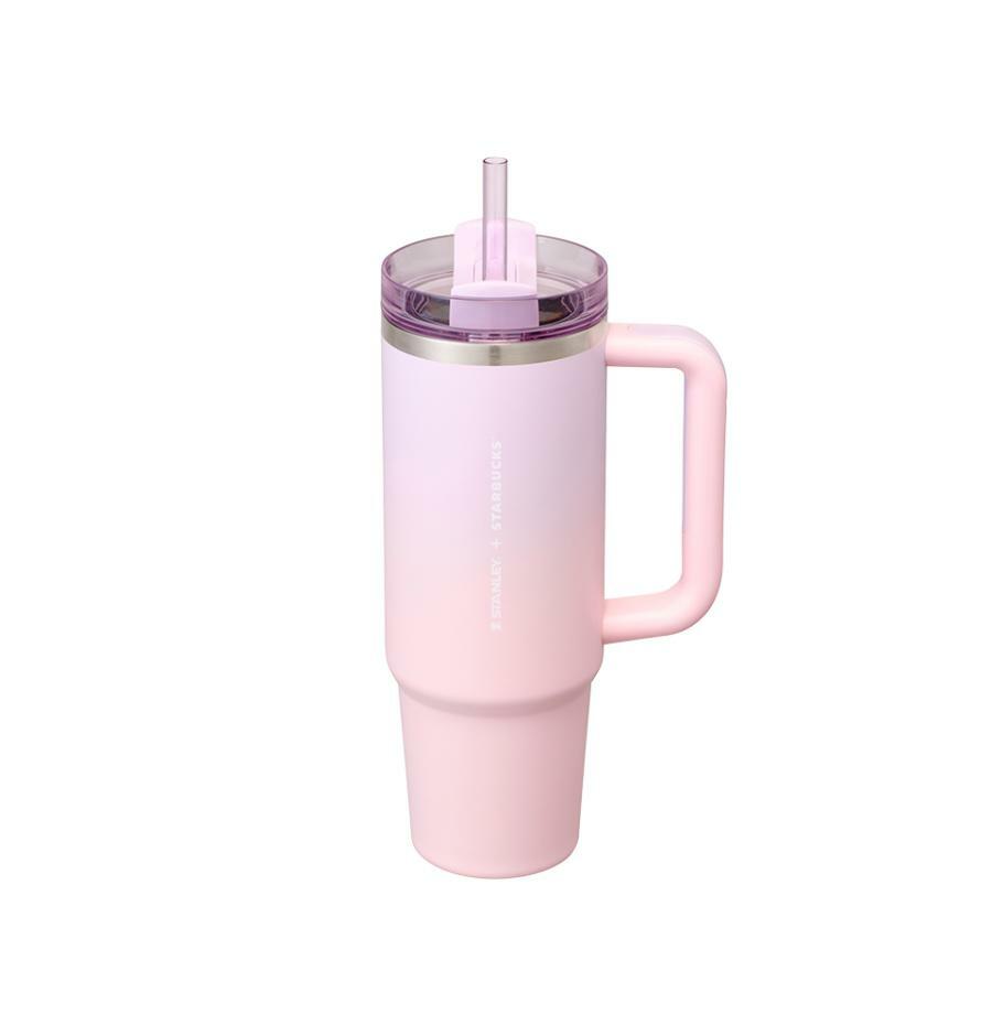 Vaso Stanley Quencher de acero inoxidable Blooming de 887 ml Starbucks Corea Sakura 2026 Pink Collection
