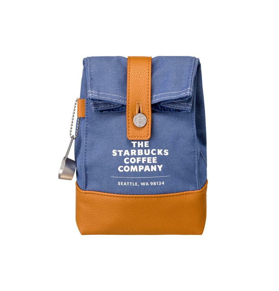 Bolsa para cafe con cuchara medidora Starbucks Corea Denim 2026