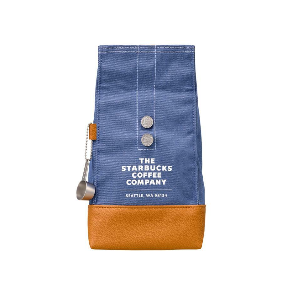 Bolsa para cafe con cuchara medidora Starbucks Corea Denim 2026
