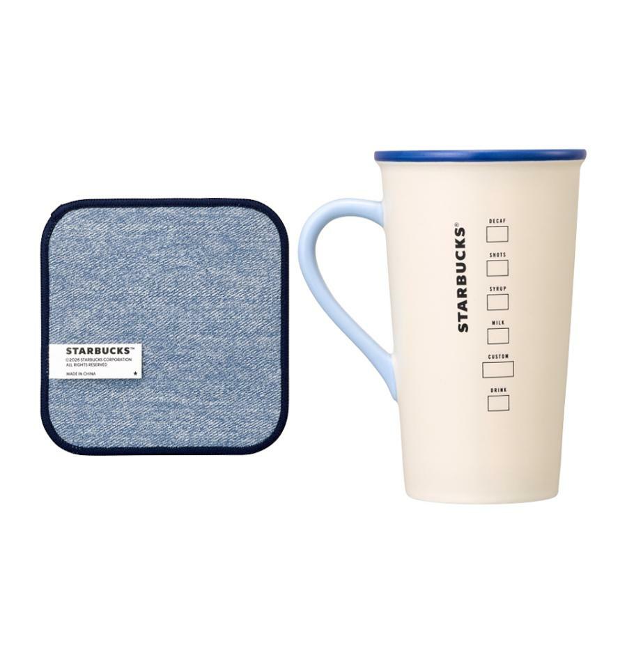 Juego de taza y posavasos azul lavado Starbucks Corea Denim 2026