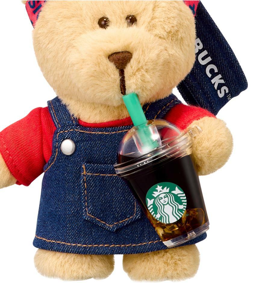 Llavero Bearista azul lavado (oscuro) Starbucks Corea Denim 2026