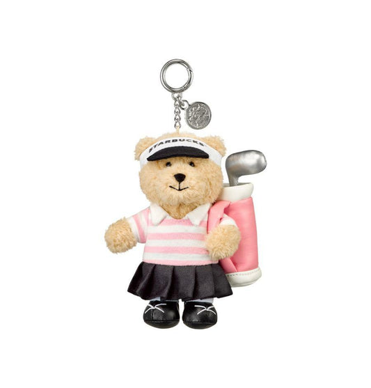 Llavero Bearista rosa de golf Starbucks Golf Corea 2026