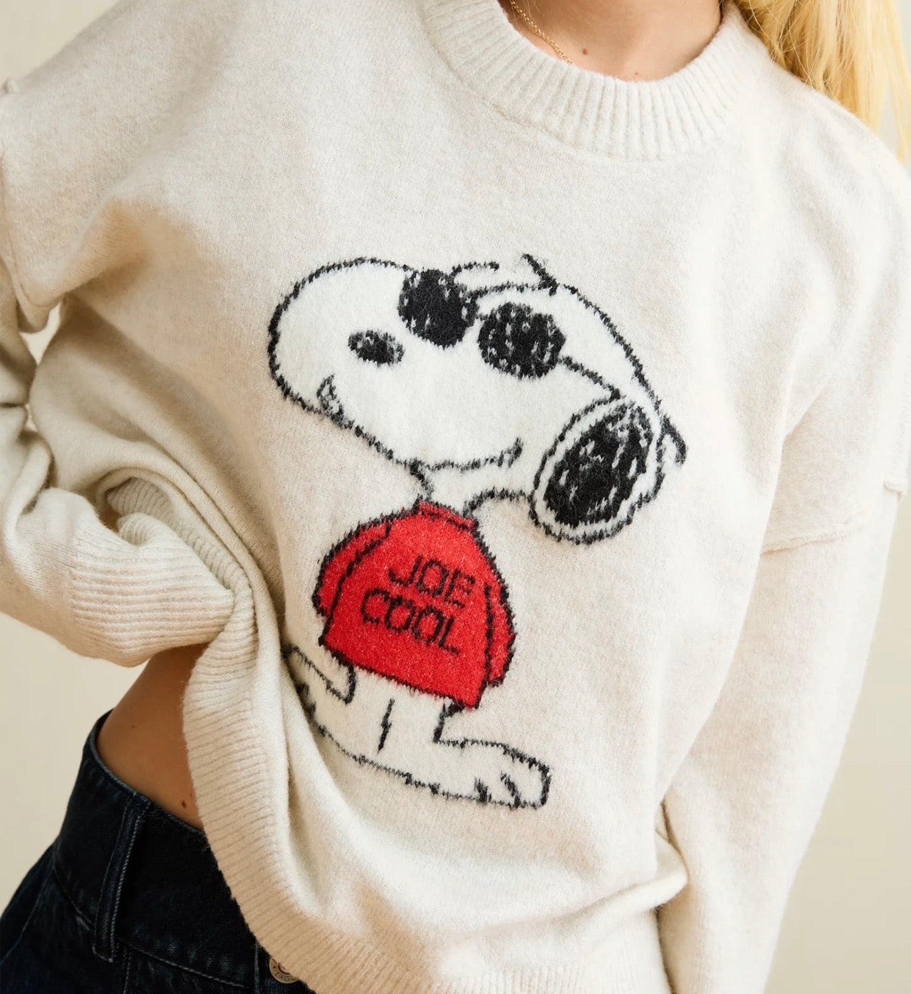 AE Whoa So Soft Snoopy Joe Cool Graphic Sweater