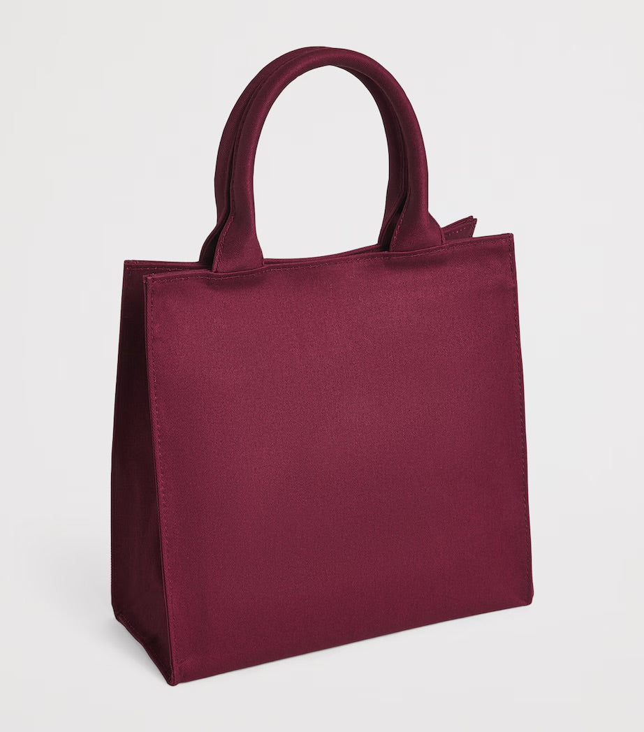 Harrods Small Logo Tote Bag | Burgundy