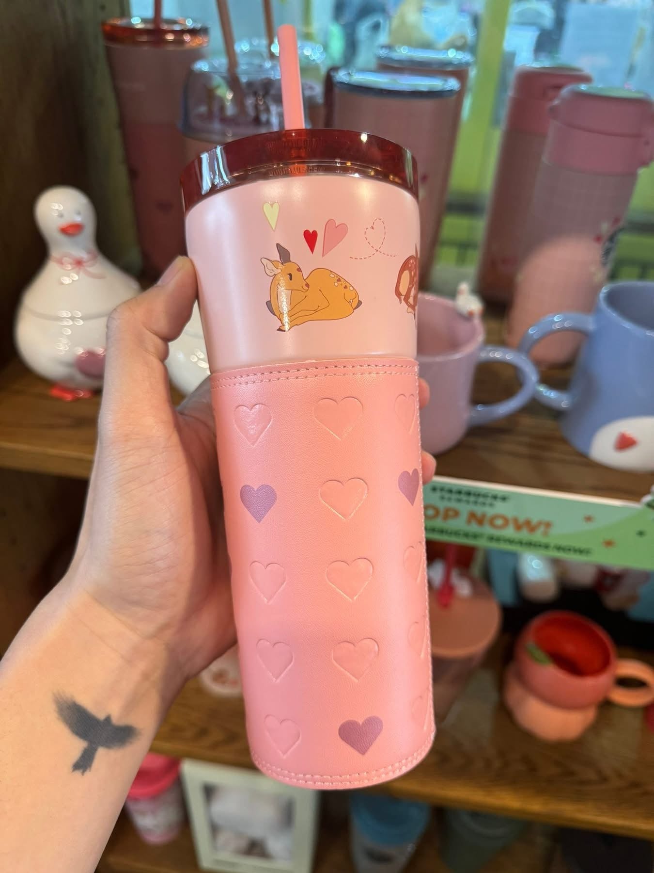 Starbucks Thailand 2026 Valentine's Day series Stainless Steel Vday Pink Cold straw Cup 20 oz
