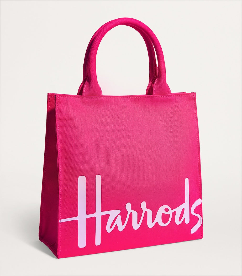 Harrods Small Cotton Logo Tote Bag | Hot Pink