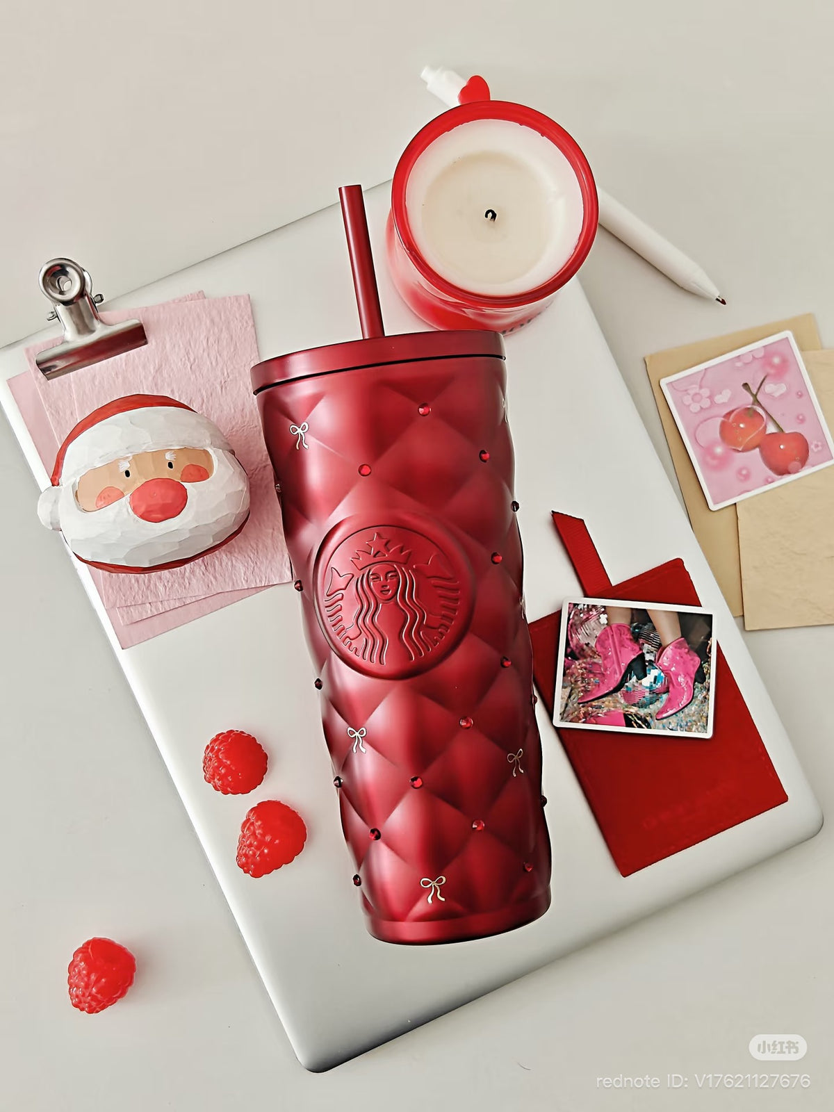 Starbucks China Christmas 2026 | Red Rhinestone Tumbler Gift Set