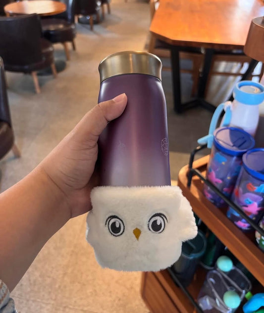 Botella Térmica Harry Potter Hedwig Morada con Funda Removible | Caja de Regalo