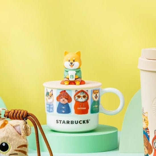 Taza Starbucks 2026 TW Shiba Inu Design Mug with Cover