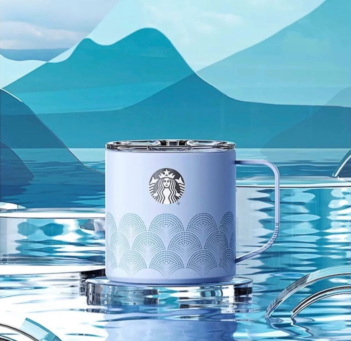 Taza de Acero Inoxidable Serie Cian Online de Starbucks China 2024, 470ml