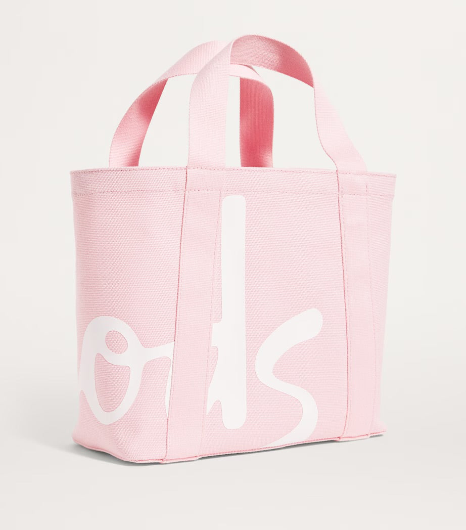 Harrods Mini Cotton Logo Tote Bag | Pink