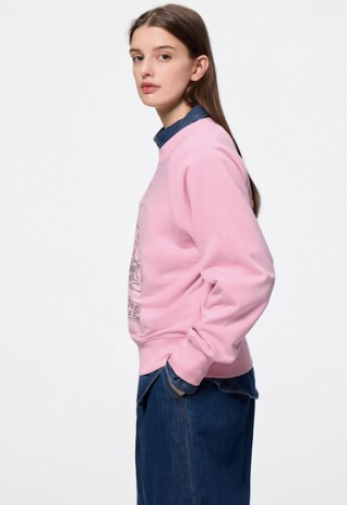 Sudadera de tela Reciclada GU x Peanuts | Edición AMOR con Snoopy