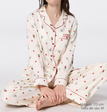Pijama de GU x Peanuts | Manga Larga y Pantalón Largo