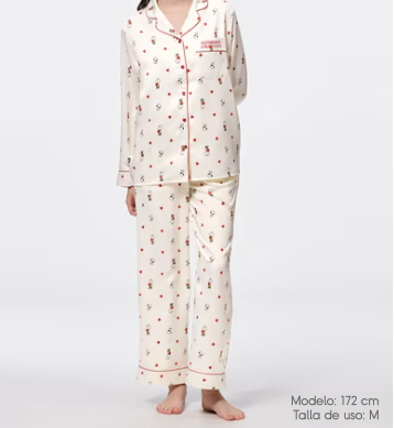 Pijama de GU x Peanuts | Manga Larga y Pantalón Largo