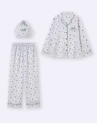 Pijama de GU x Peanuts | Manga Larga y Pantalón Largo