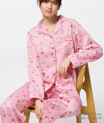 Pijama de GU x Peanuts | Manga Larga y Pantalón Largo