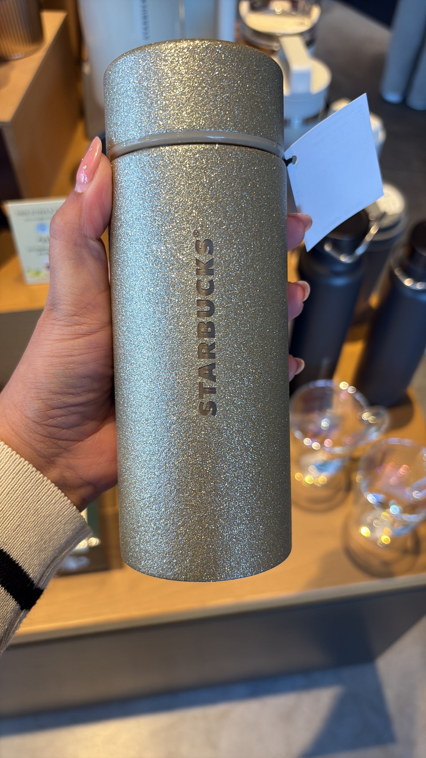 Termo plateado glitter Japón