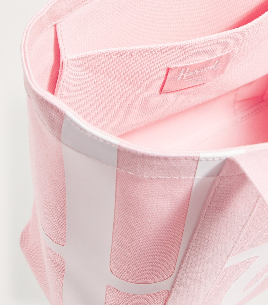 Harrods Mini Cotton Logo Tote Bag | Pink