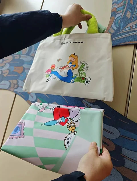 Disney x Starbucks China Alice in Wonderland Alice Tote Bag y Tapete Picnic