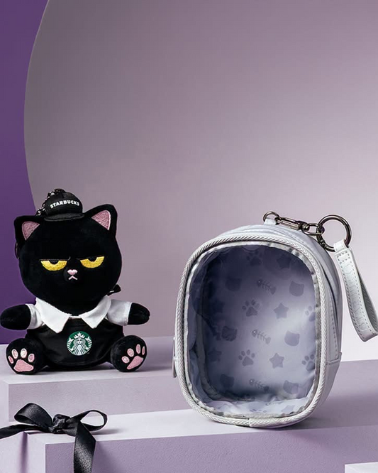 Starbucks Black Cat Collection 2026 | Black Cat Plush Keychain with Case 🐈‍⬛🖤