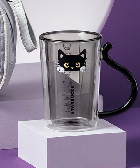 Starbucks Black Cat Collection 2026 | Black Cat Glass Mug 🐈‍⬛☕