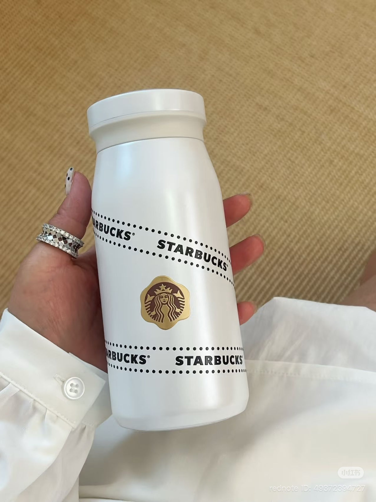 Starbucks China Polka Dot Wonderland 2026 · 350ml Letter Stainless Steel Tumbler with Small Bag