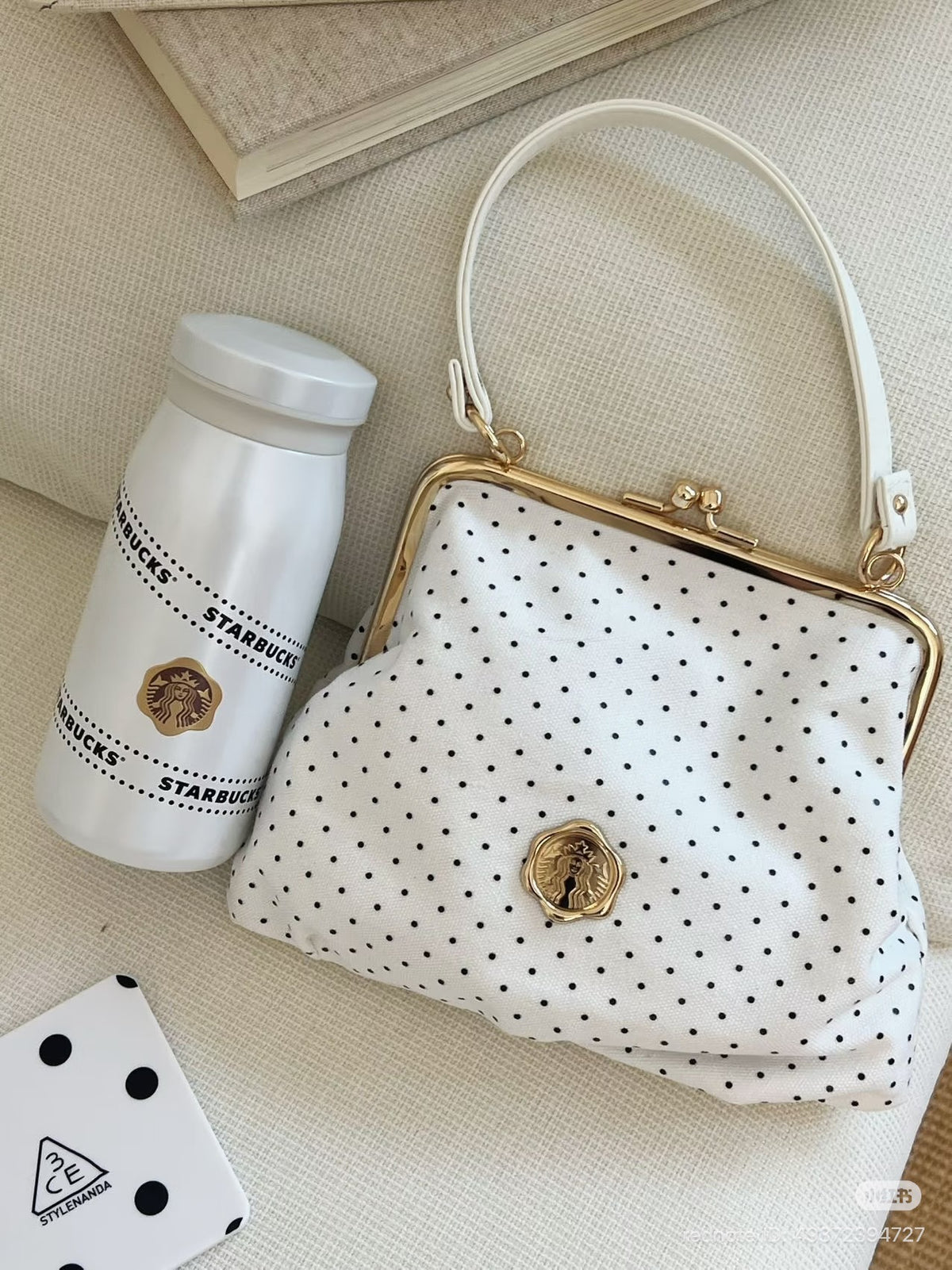 Starbucks China Polka Dot Wonderland 2026 · 350ml Letter Stainless Steel Tumbler with Small Bag