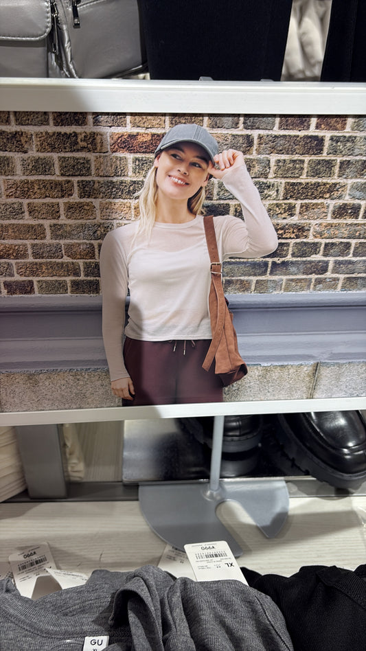 Playera GU manga larga