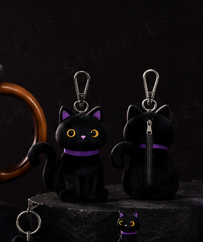 Starbucks Halloween Tailandia 2026 | Black Cat Keychain with Purple Foldable Bag 🐈‍⬛💜