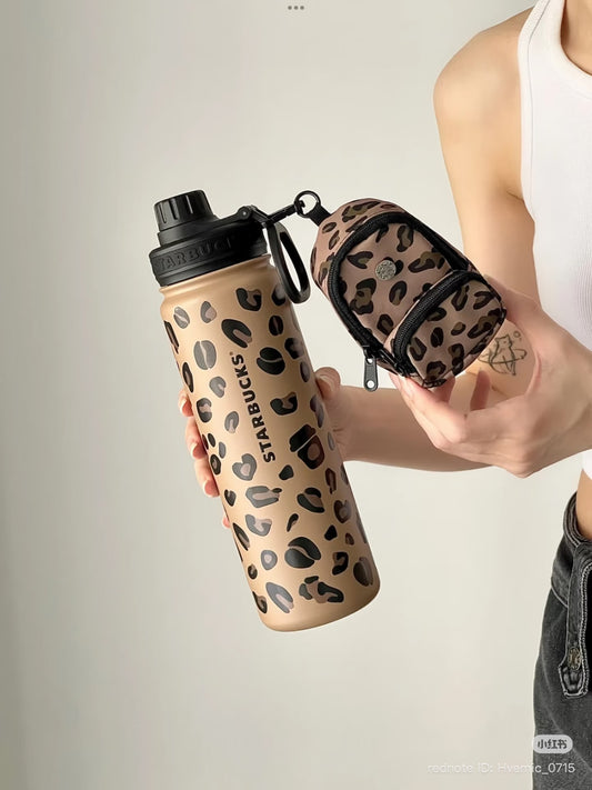 Vaso de acero inoxidable con diseño de leopardo y minibolsa/amuleto, serie Leopardo, China 2026