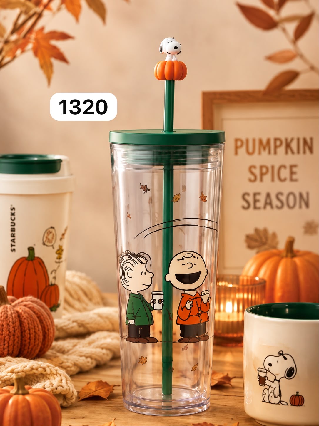 Pre venta peanuts Starbucks acrílico 2026 Asia