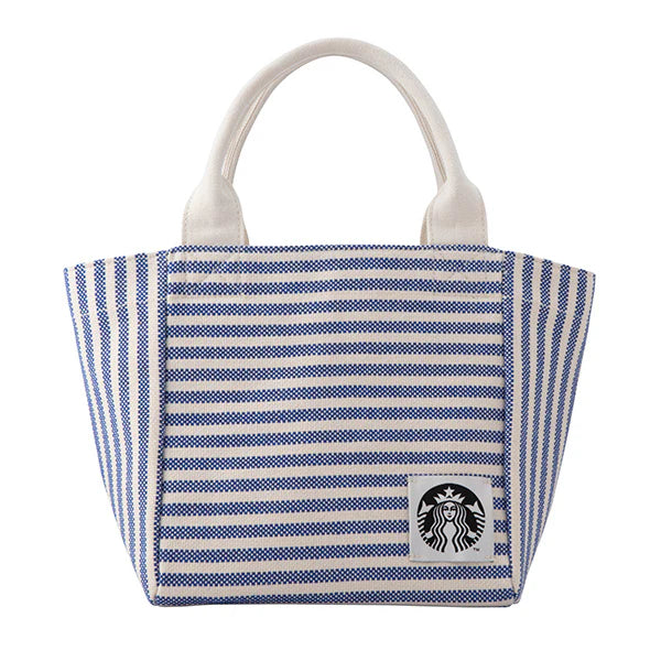 Bolso tote a rayas azules Starbucks Taiwan 2026 summer1 season series Blue Striped Tote Bag