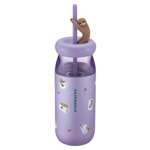 Vaso de acero inoxidable lila con perezoso Starbucks Taiwan 2026 summer1 season series  503ml