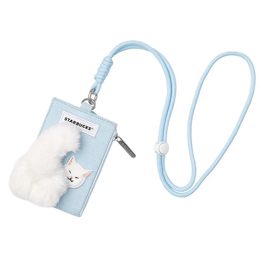 Etiqueta de identificación de cola de gato azul Starbucks Taiwan 2026 summer1 season series blue cat tail ID tag