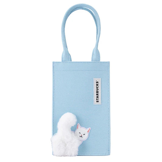 Bolsa azul para Vaso de gato Starbucks Taiwan 2026 summer1 season series