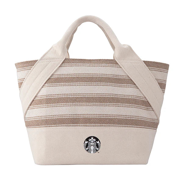 Bolso de retazos a rayas Starbucks Taiwan 2026 summer1 season series brown