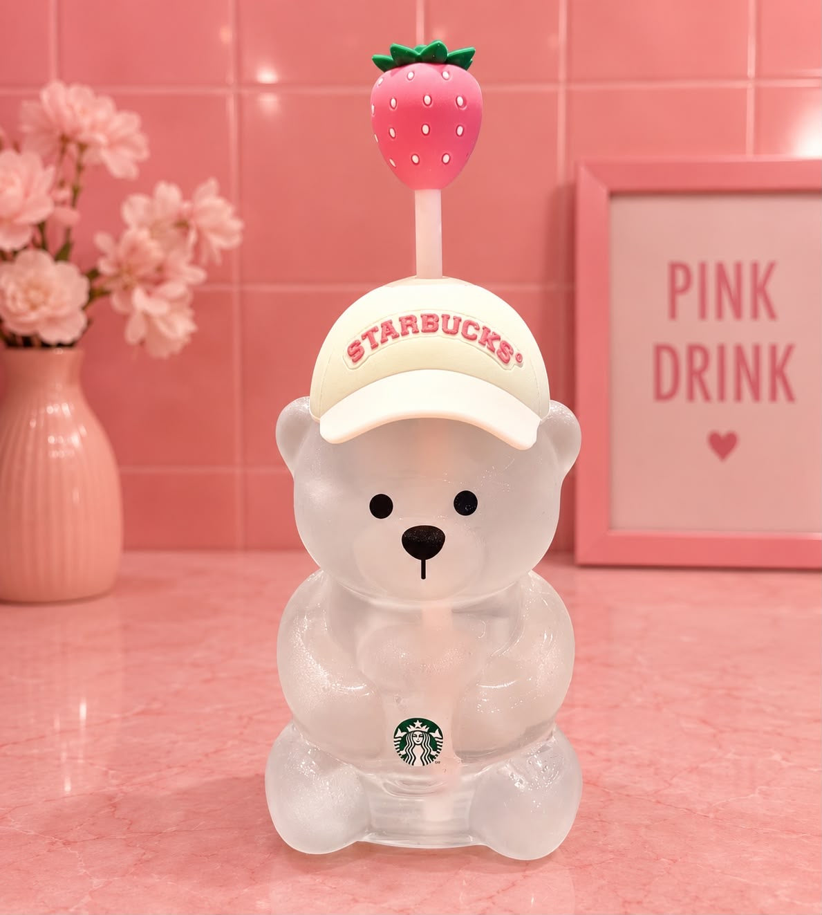 Bearista cristal pink drink collection