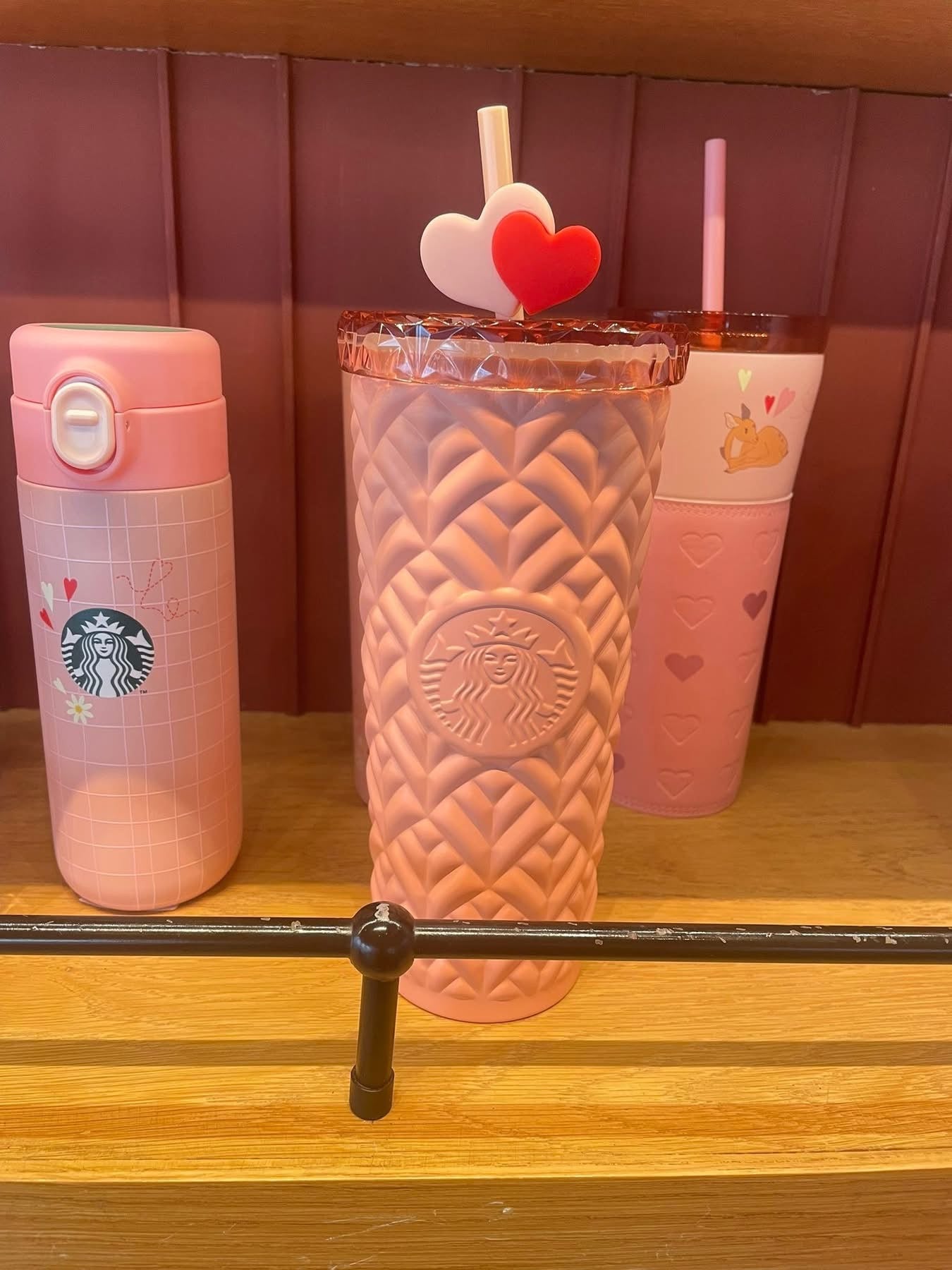 Starbucks Thailand 2026 Valentine's Day series Stainless Steel Vday Pink Cold straw Cup 20 oz with stopper