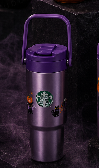 Starbucks Halloween Tailandia 2026 | Tumbler Morado de Acero Inoxidable 24 oz 🎃💜